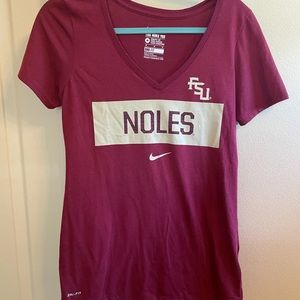 FSU Nike v neck tee